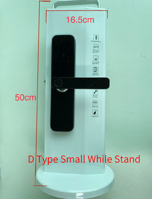 Rotating Smart Lock Display Stand for Exhibition Hall with Fingerprint Locks Compatibility