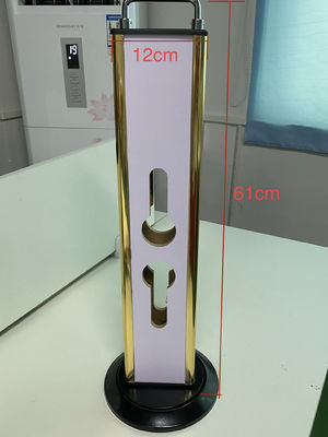 Aluminum Alloy or PC Rotating Smart Lock Display Stand for Exhibition Hall Fingerprint Locks