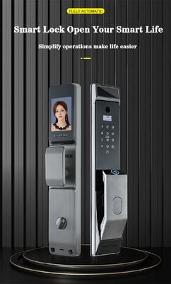 Qleung S914MAX 3D Face  Tuya Wifi Automatic Lock Fingerprint Code Card Smart Door Lock with Peephole Camera