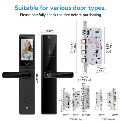 S819-2MAX Camera Lock Visible Tuya Intercom Video Calls Smart Door Lock Keyless Entry Security Factory OEM Wifi Smart Lock