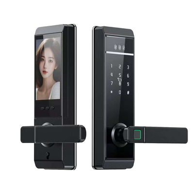 Qleung S810max ニューデザイン ツヤ ドアロック 顔 パーム 指紋 パスワード カード 鍵 解錠 ツヤ リモコン スマートホーム ドアロック