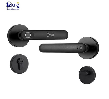 Qleung S607L クラシックブラック Tuya BLE APP ドアロック インテリジェント指紋キー スマートドアロック アパート ホーム内