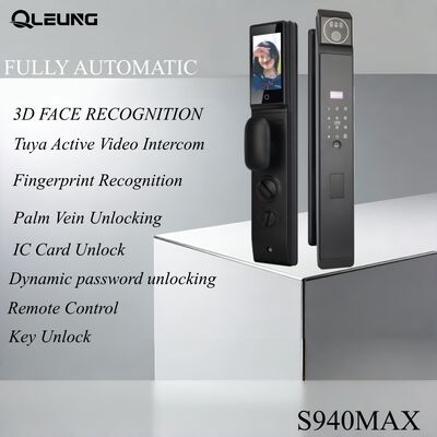 Qleung S940max 全自動ロック 3D顔認識とパーム静脈解錠 トゥヤ スマートホームドアロック